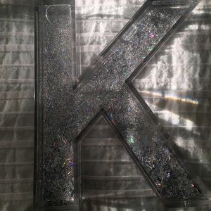 #Sicura letter K room/home glitter decor!